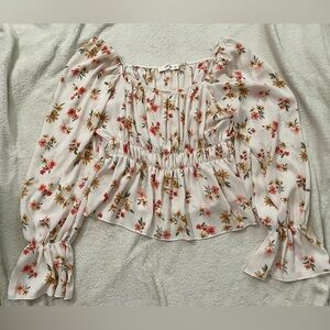 Wild Love off the shoulder crop top blouse size L